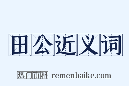 田公近义词是什么意思的图片